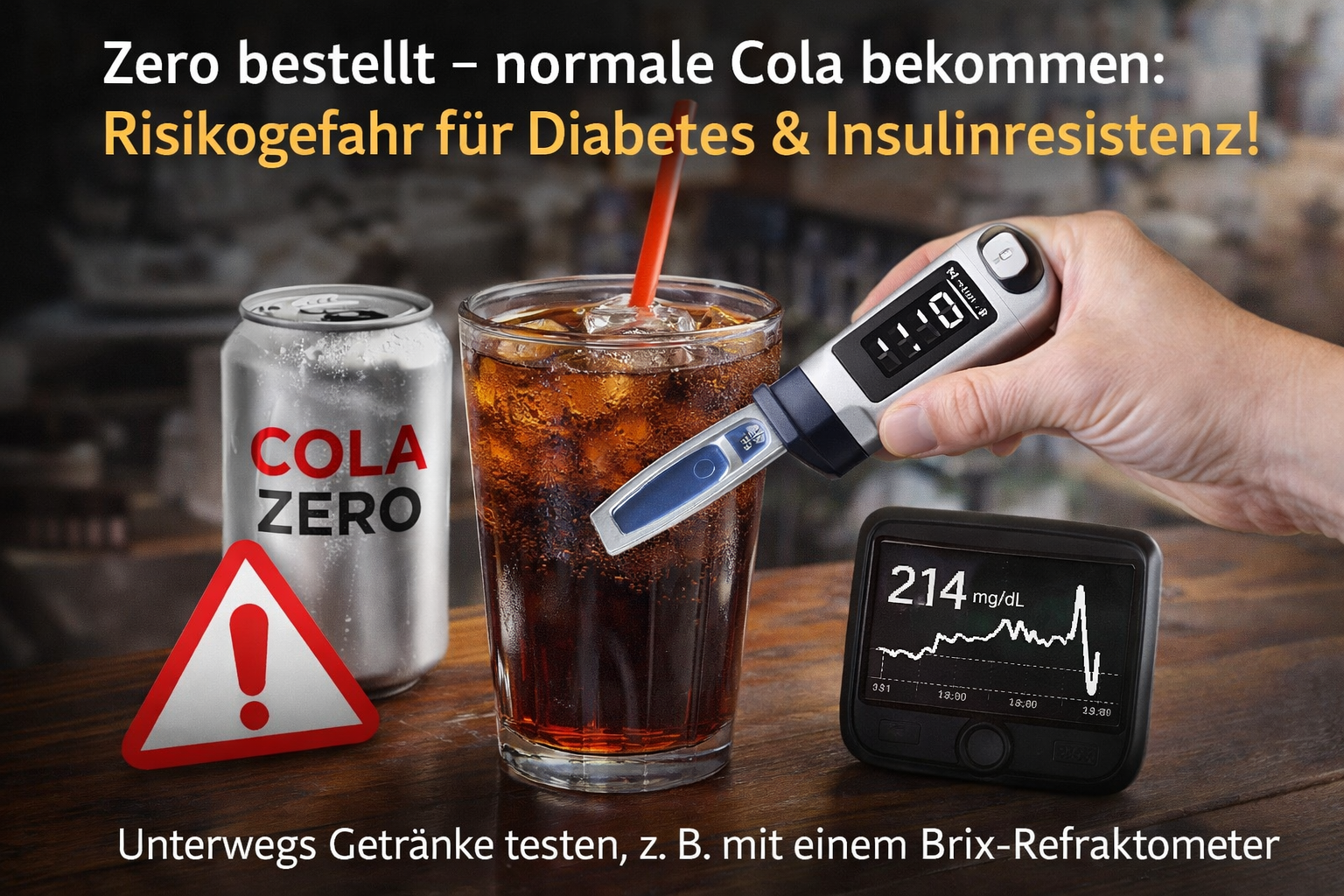 Zero bestellt – normale Cola bekommen: Risikogefahr für Diabetes und Insulinresistenz