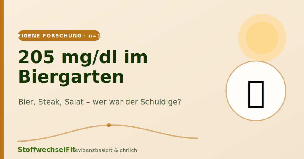 205 mg/dl im Biergarten: Spurensuche nach dem Schuldigen