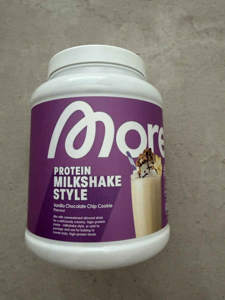 Die getestete Dose: More Protein Milkshake Style, Sorte Vanilla Chocolate Chip Cookie.